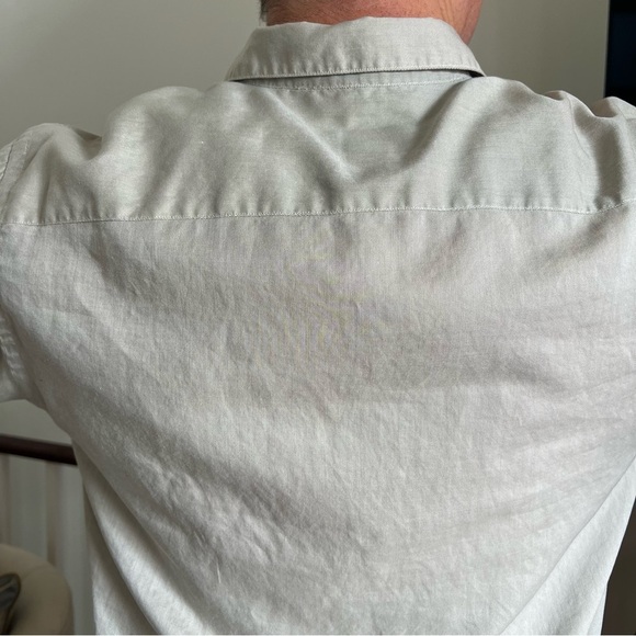 Armani Exchange AX Men’s Derey Philippe Light Gray Button Up Collar Shirt L - Picture 4 of 16